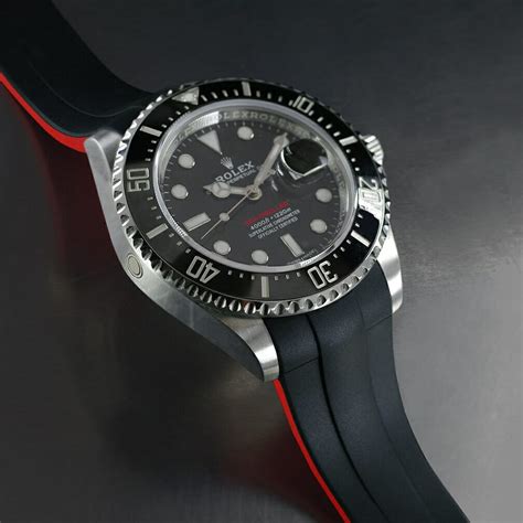 rolex watch rubber|rolex watch with rubber strap.